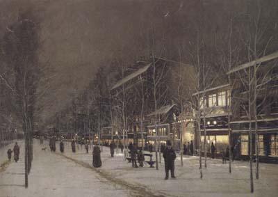Hippolyte camille delpy Boulevard Barbes-Roche-chouart in de winter (san24) Sweden oil painting art